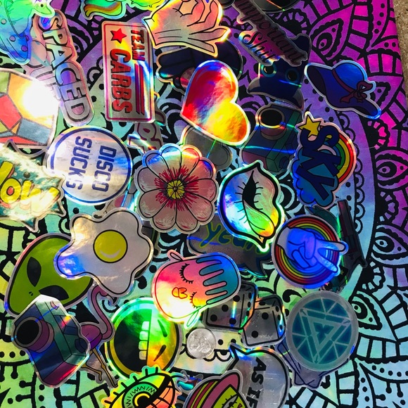 Ice Cream Metallic Prismatic Reflective Single Decor Sticker - Picture 6 of 7